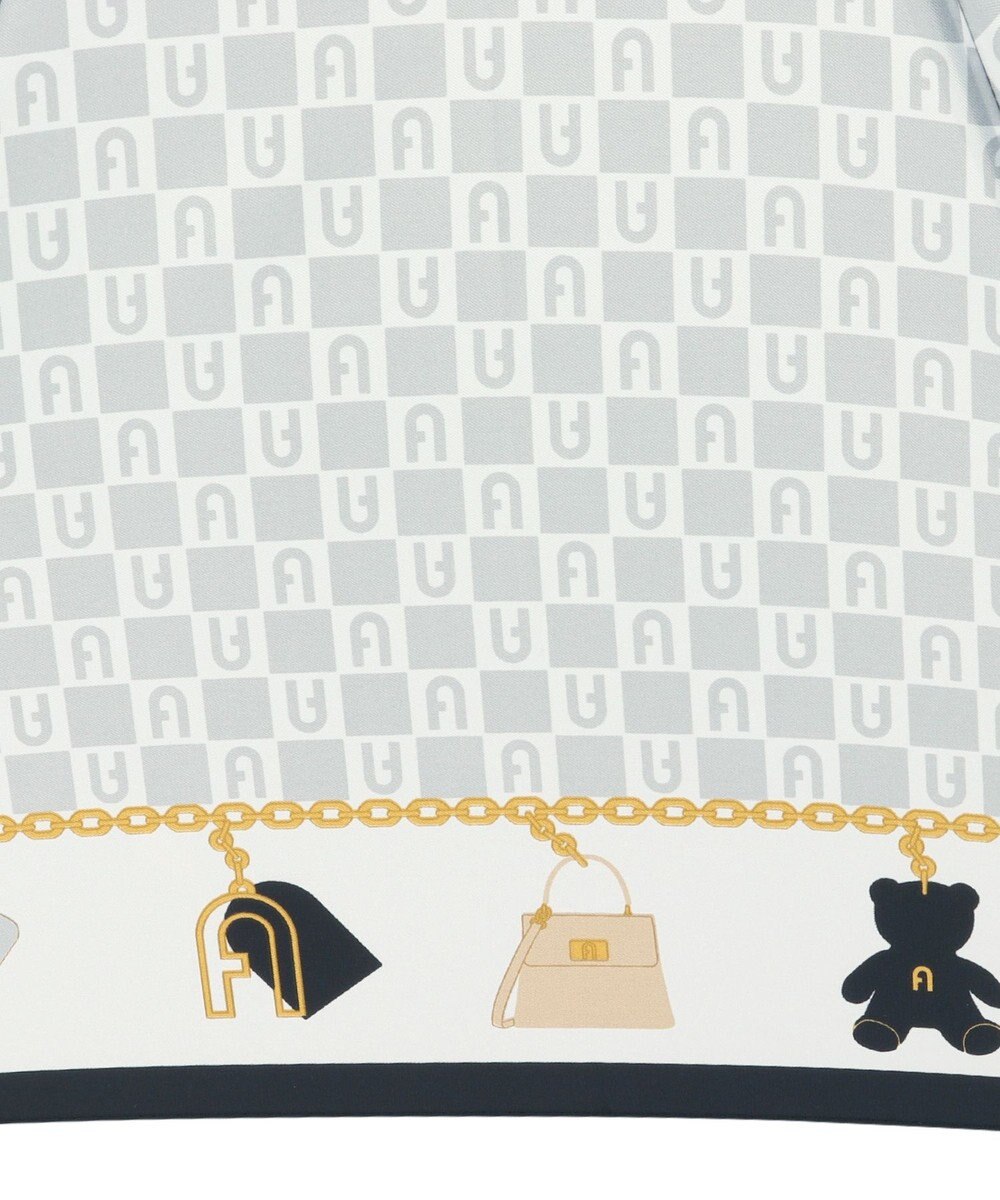 MOONBAT FURLA 折りたたみ傘 チャーム＆ロゴプリント UV 耐風 日本製 