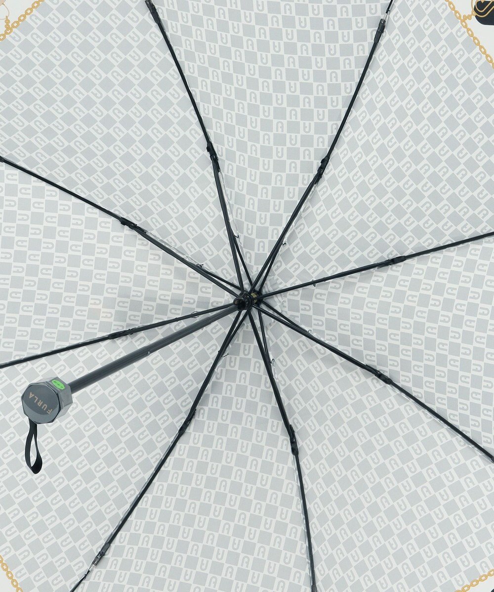 MOONBAT FURLA 折りたたみ傘 チャーム＆ロゴプリント UV 耐風 日本製 