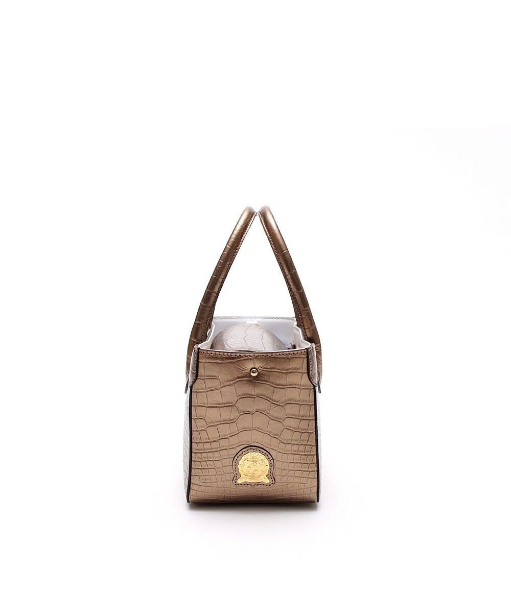 A.D.M.J. 【牛革】クロコ型押し ザ・ビーDカン付ミニトート 