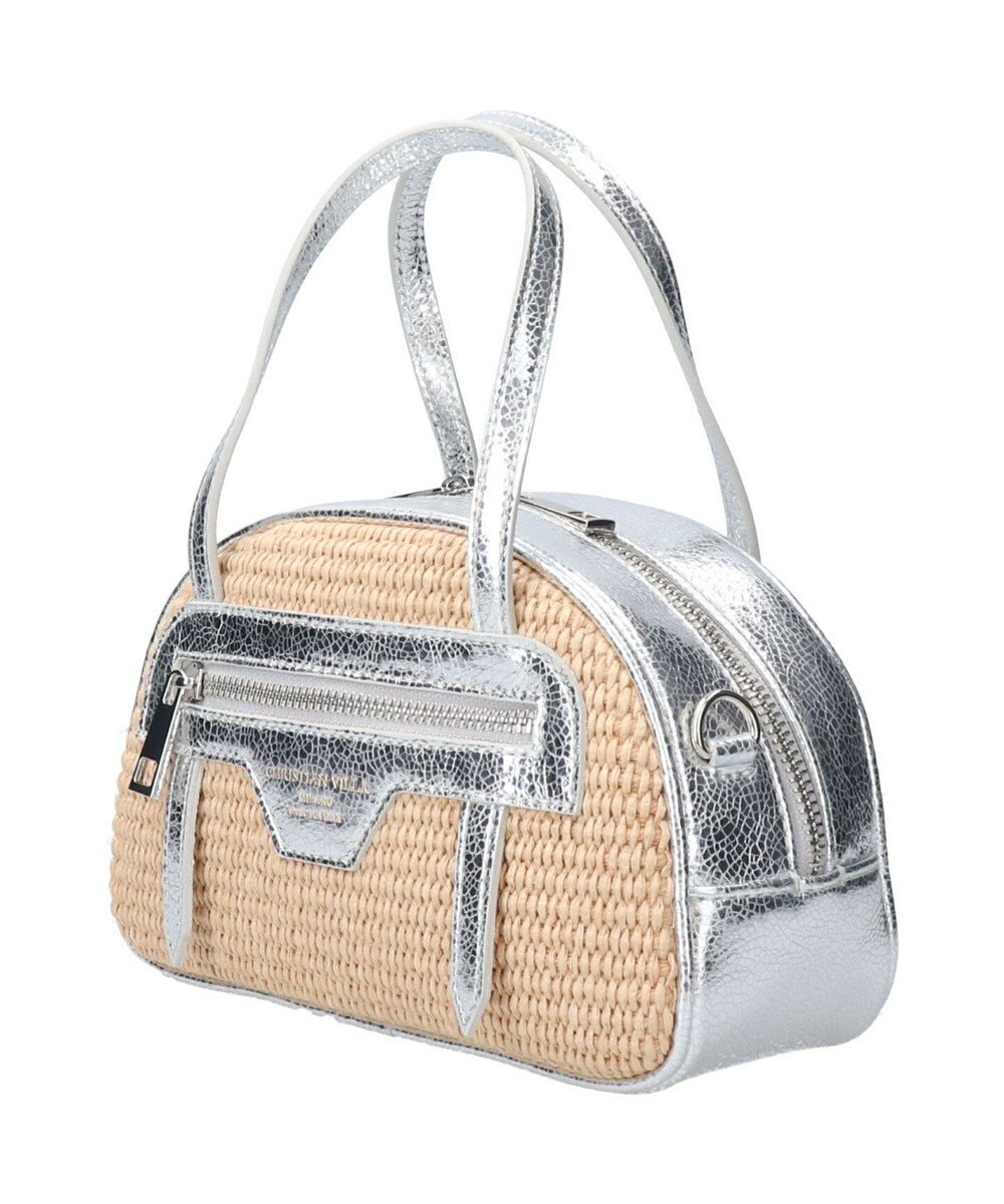 INTER-CHAUSSURES 【Christian Villa】異素材コンビミニボストンバッグ 