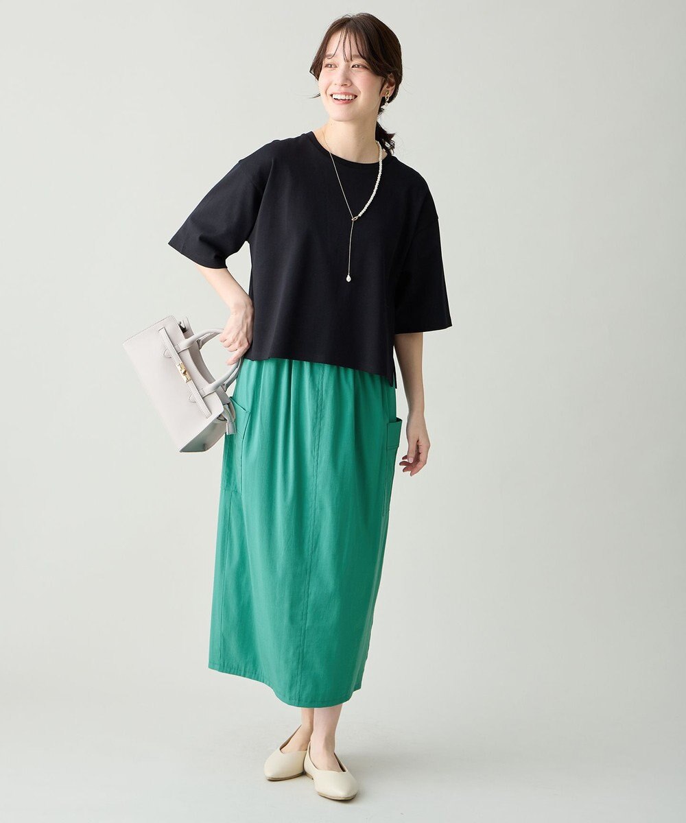 ANY 【Sサイズあり】オーガニックコットンスムース5分袖Tシャツ 