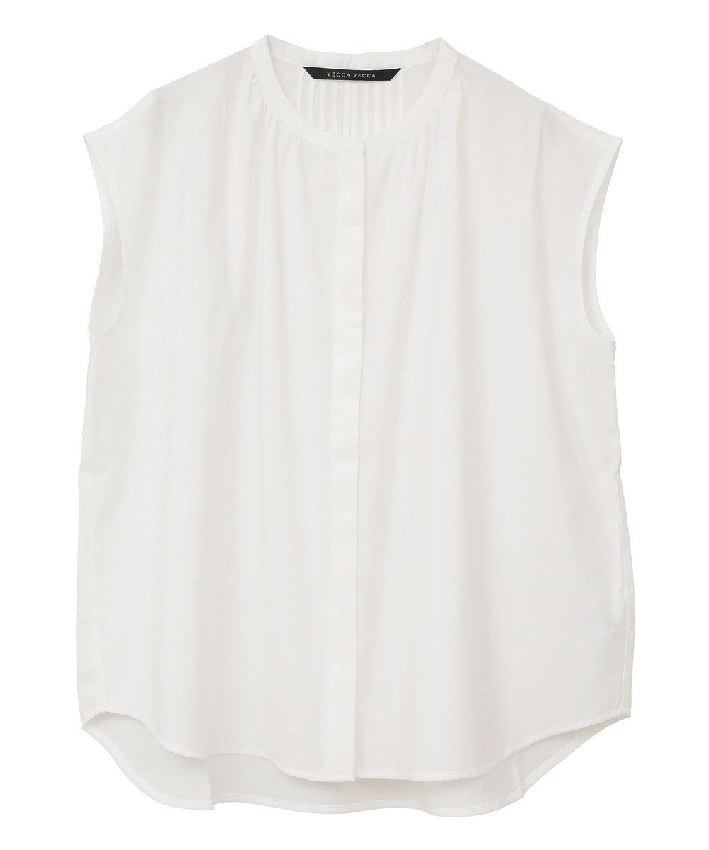 YECCA VECCA 【接触冷感】COOLバックピンタックブラウス 