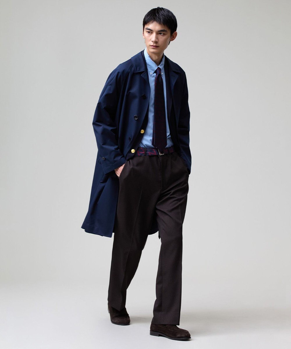 J.PRESS MEN 【J.PRESS ORIGINALS】【UNISEX】Cotton Like Polyester Balmacaan Coat 