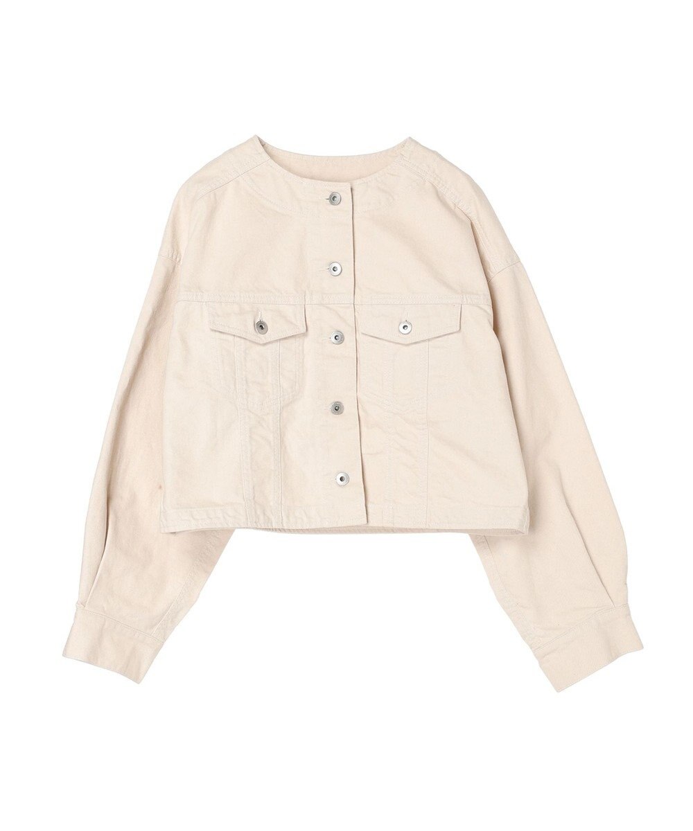 earth music&ecology ノーカラーツイルブルゾン 