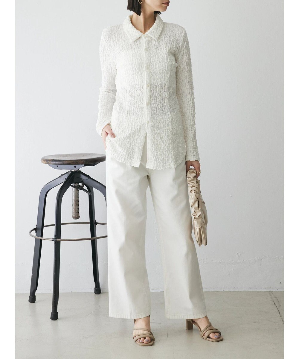 Green Parks AnriettMusee ふくれジャガードシャツ 