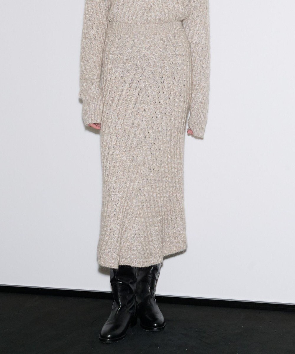 JOSEPH ファジーケーブル　フレアスカート 