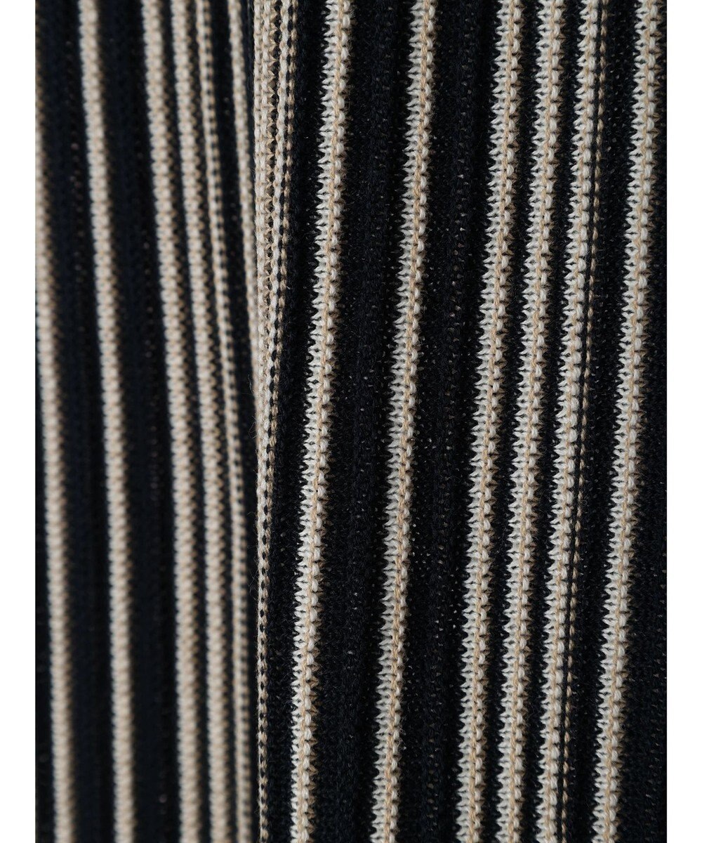 Green Parks ストライプ柄ニットドッキングワンピース 