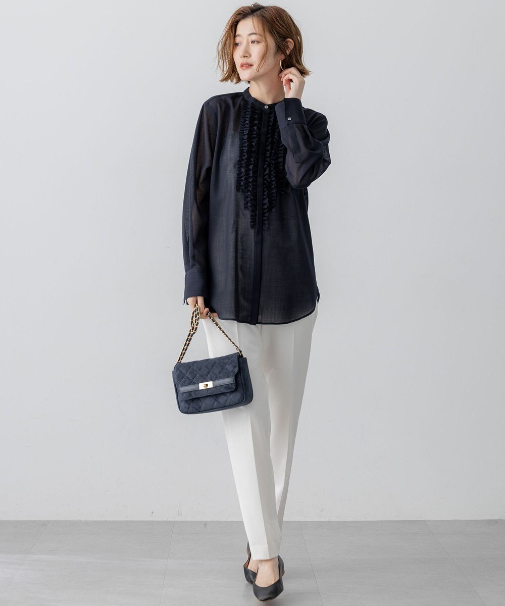 23区 L 【VERY掲載/撥水加工/洗える】TRストレッチギャバ テーパード パンツ 