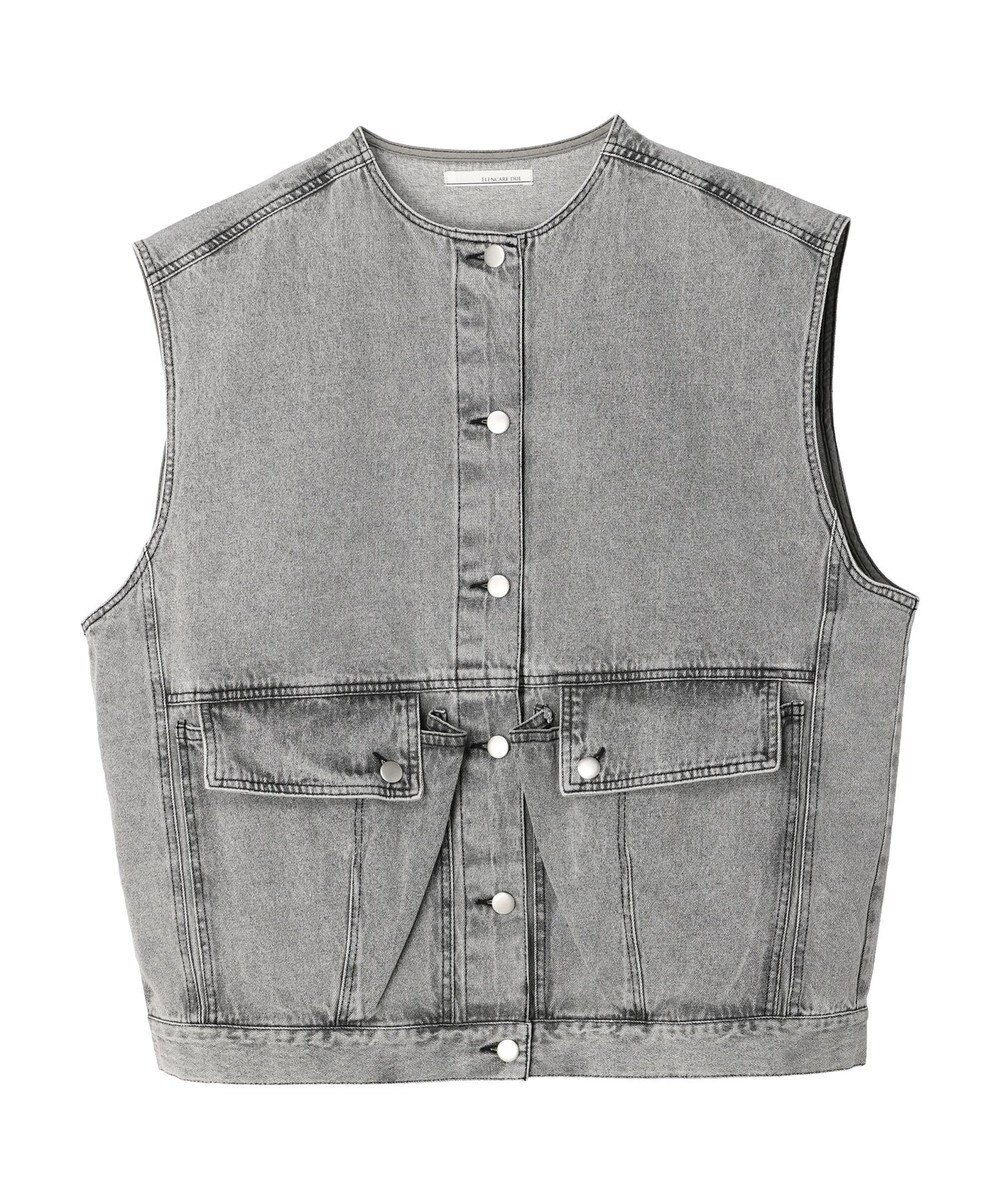 Green Parks ・ＥＬＥＮＣＡＲＥ　ＤＵＥ　ノーカラーデニムベスト 