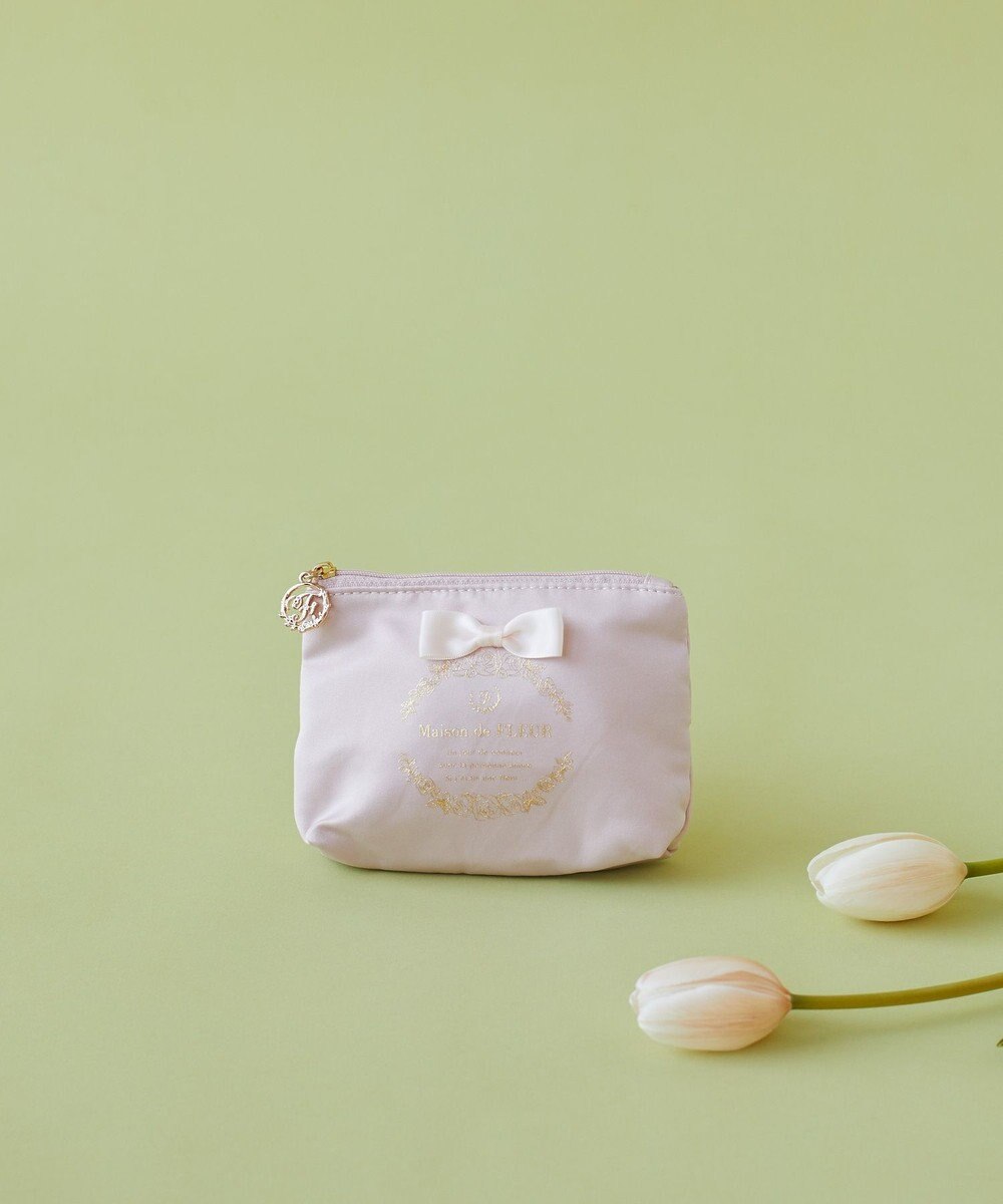 Maison de FLEUR サテンリボンティッシュケース 