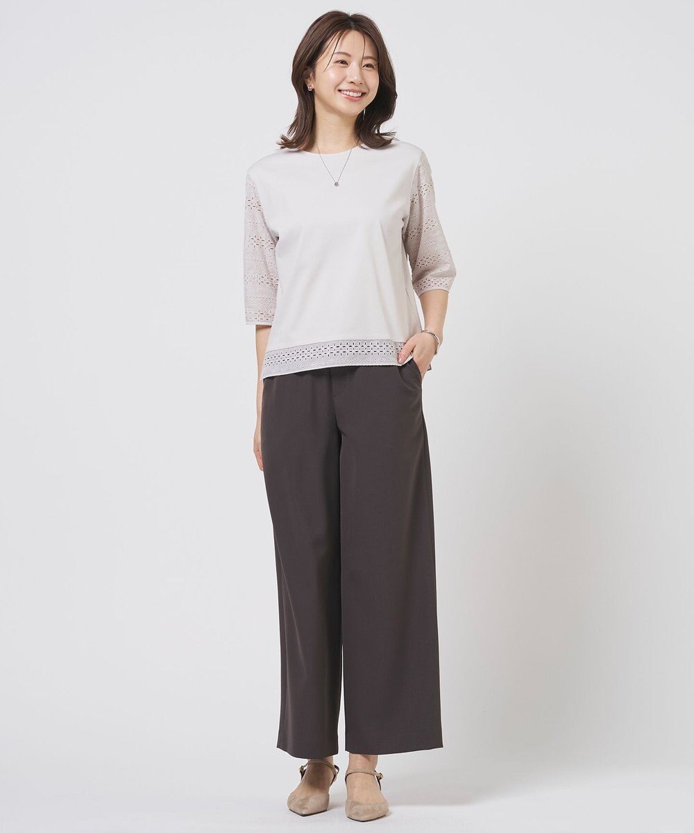 J.PRESS LADIES S スムースジャージー 刺繍 カットソー 