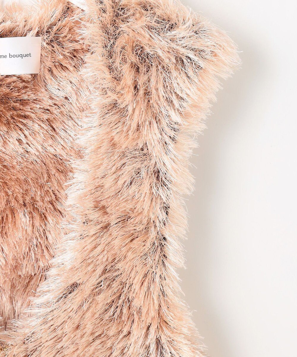 自由区 【カトリエムブーケ】Flower fur シャギーベスト 