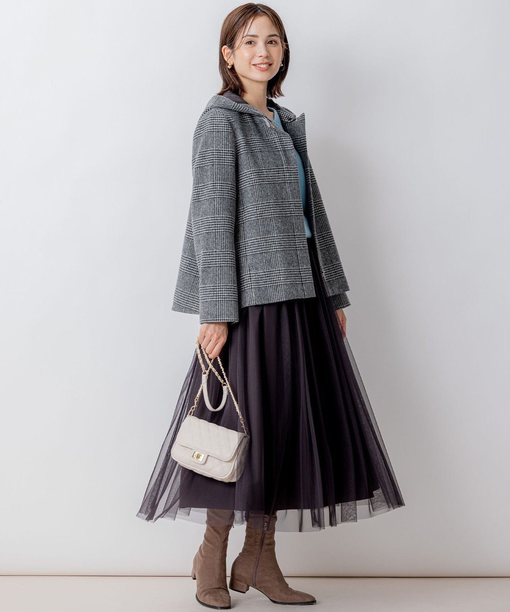 組曲 2WAYショートビーバー フーテッドコート 