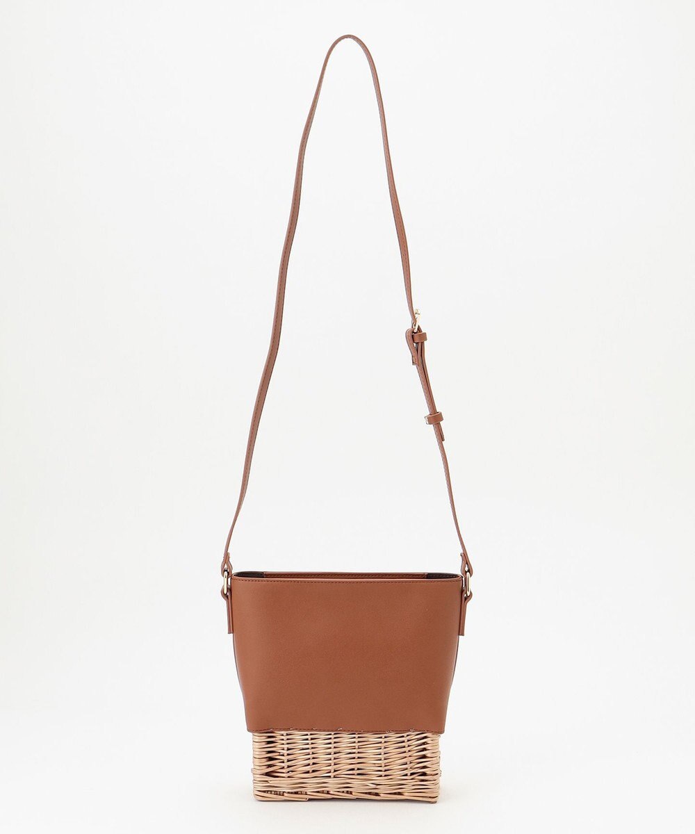 LA BAGAGERIE 【maison vert】【柳バスケット使用】コンビスクエアかごバッグ 