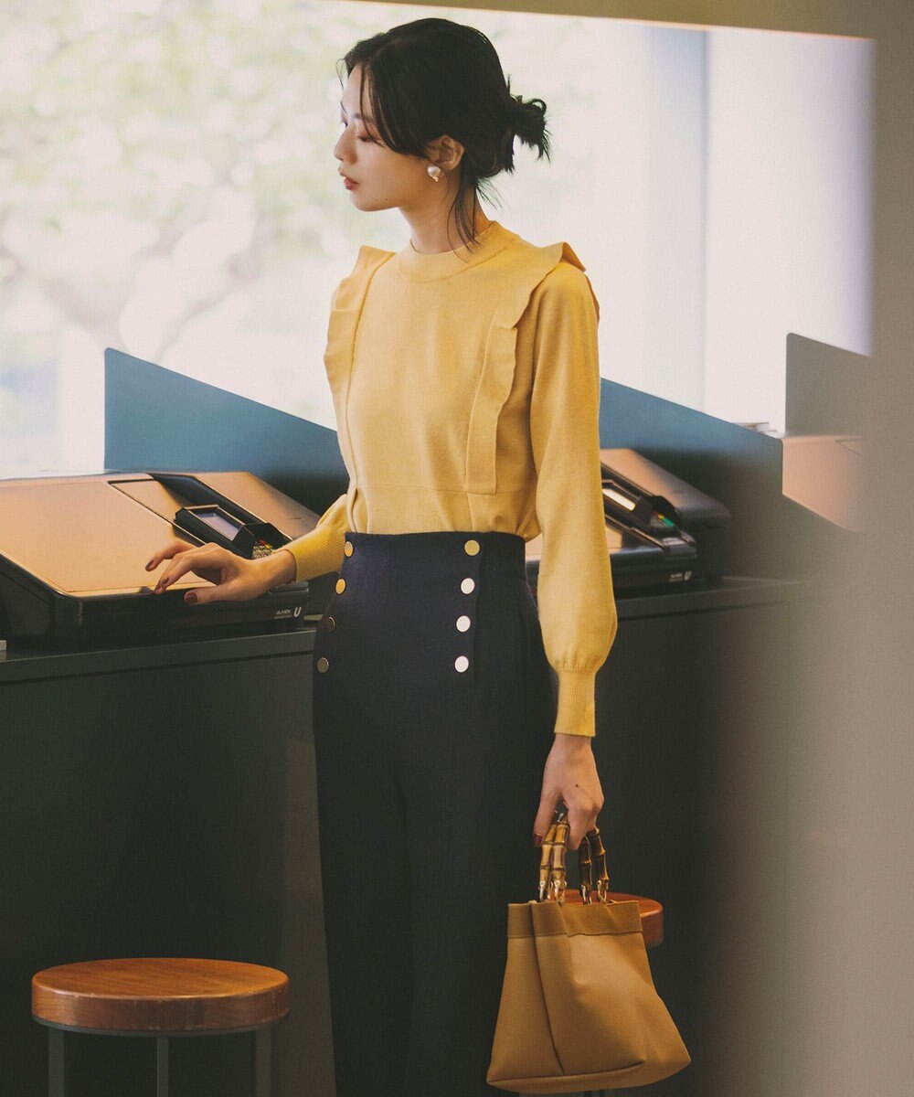 ANY SIS 【洗える】袖フレアーレイヤード ニット 