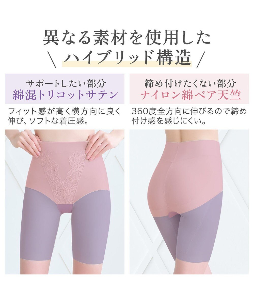 BRADELIS New York 【BRADELIS NewYork peace】綿混ストレッチハイブリッドガードル25 クロッチ付きで1枚履き可能な補整ガードル 消臭機能付き ブラデリス 