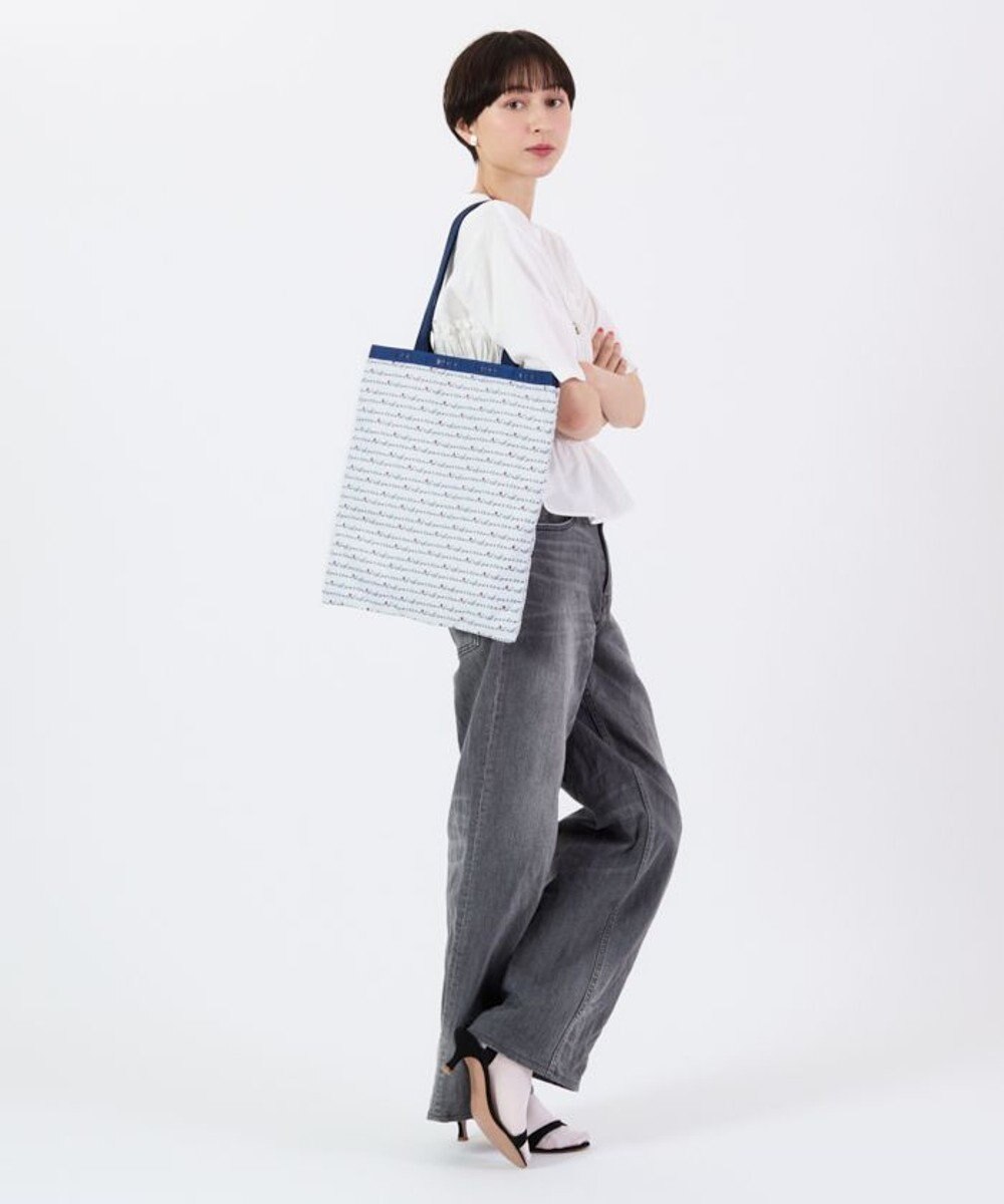 LeSportsac LARGE EMERALD TOTE/マリンロゴボーダー 
