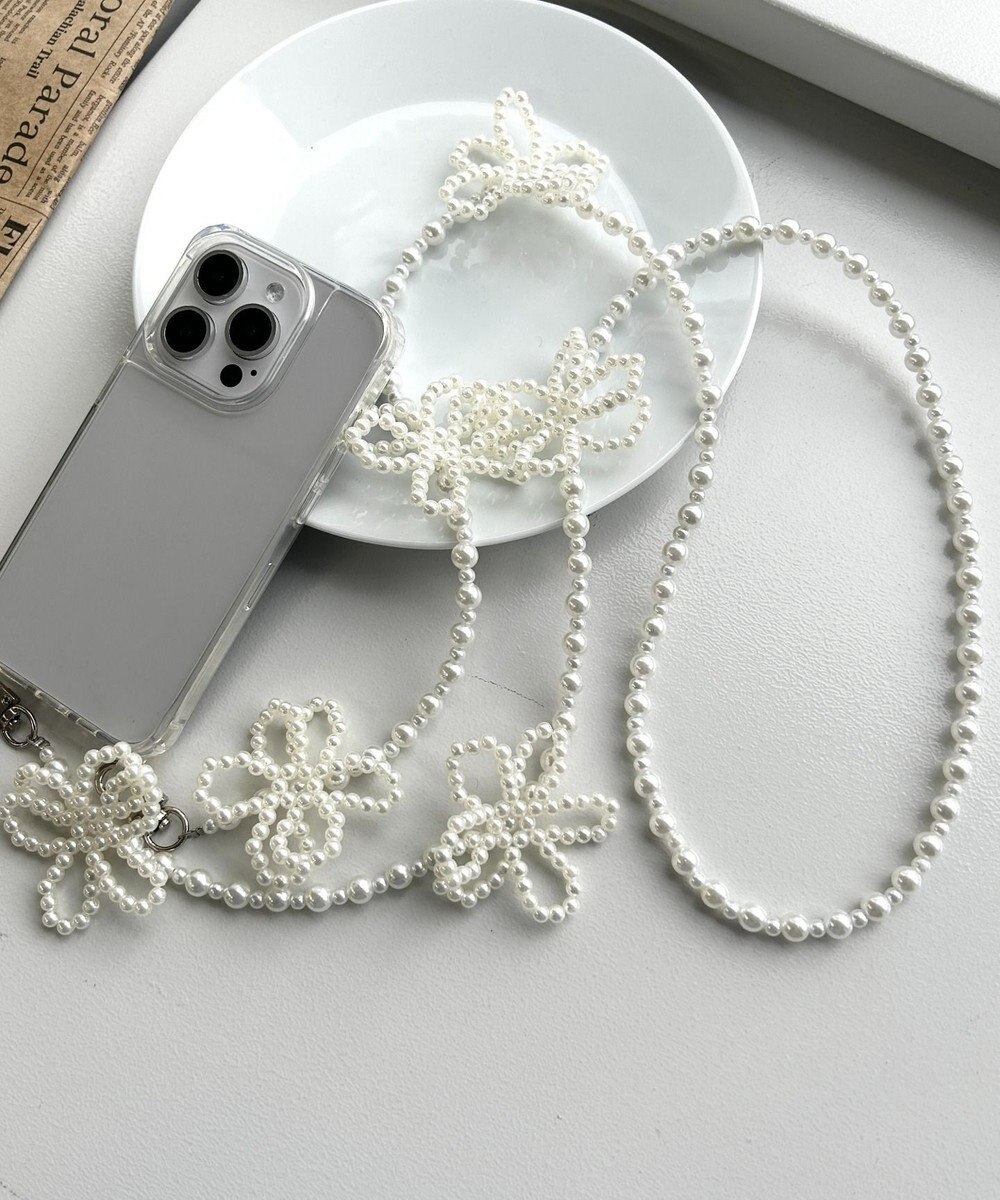 WEGO フラワーモチーフビーズストラップ 