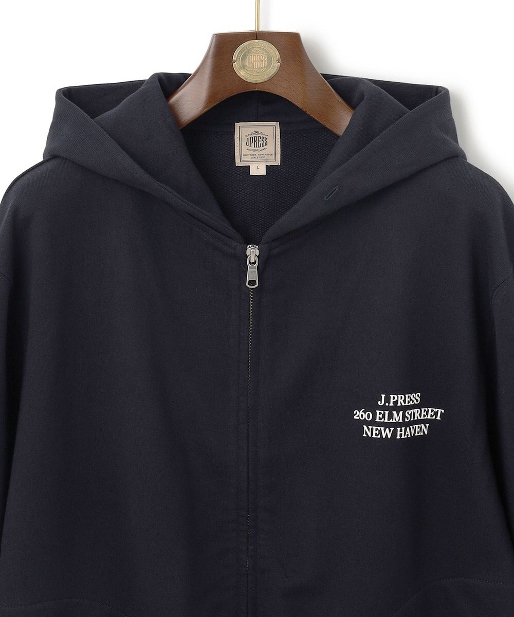 J.PRESS MEN インレージャージー ロゴフルジップパーカー 