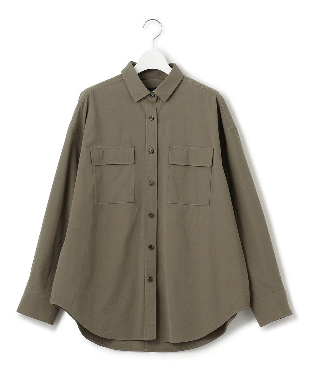 23区 S 【洗える】ミリタリーコットンギャバ シャツ 