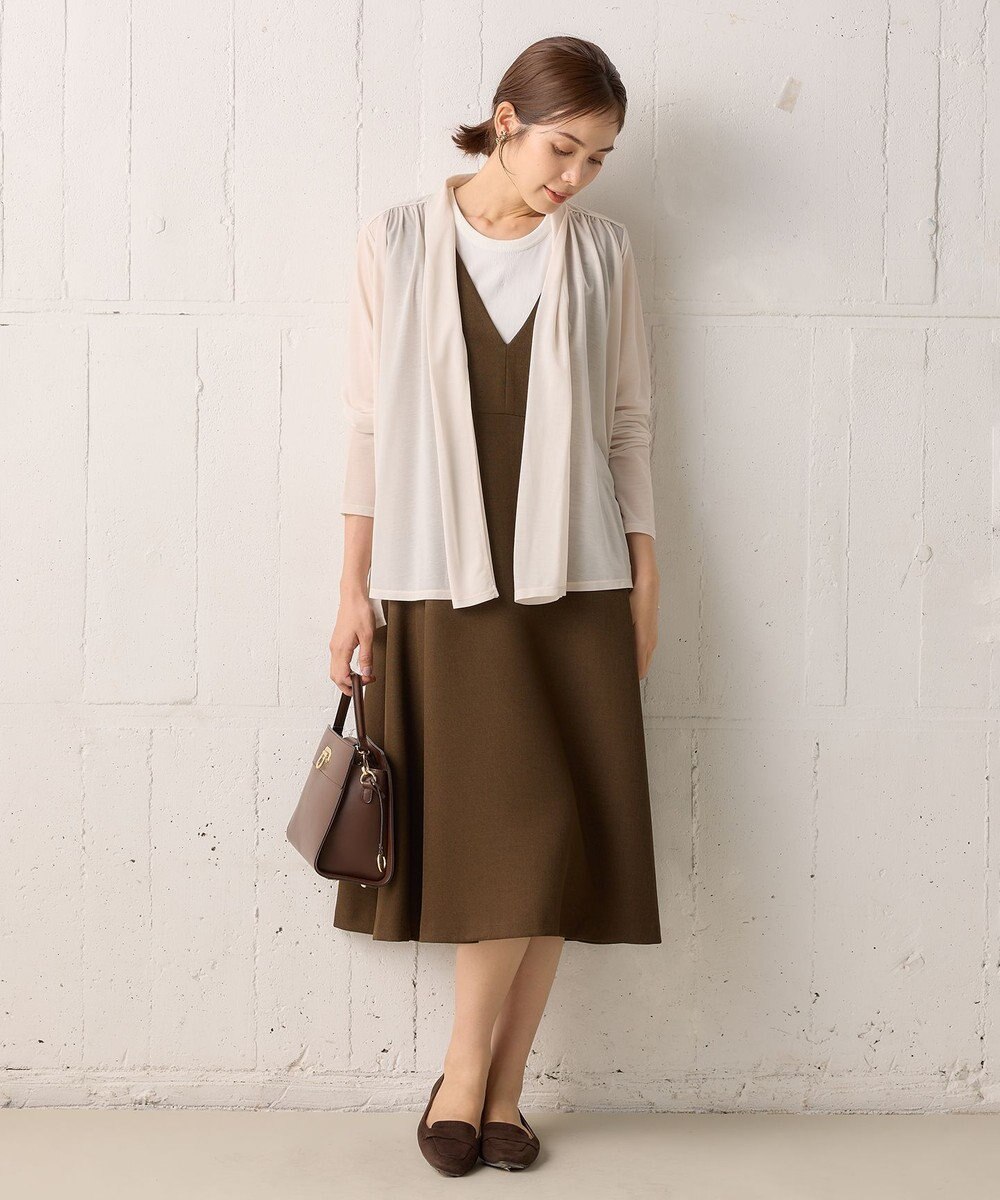 組曲 S 【WEB限定】シアーツイルジャージーショート カーディガン 