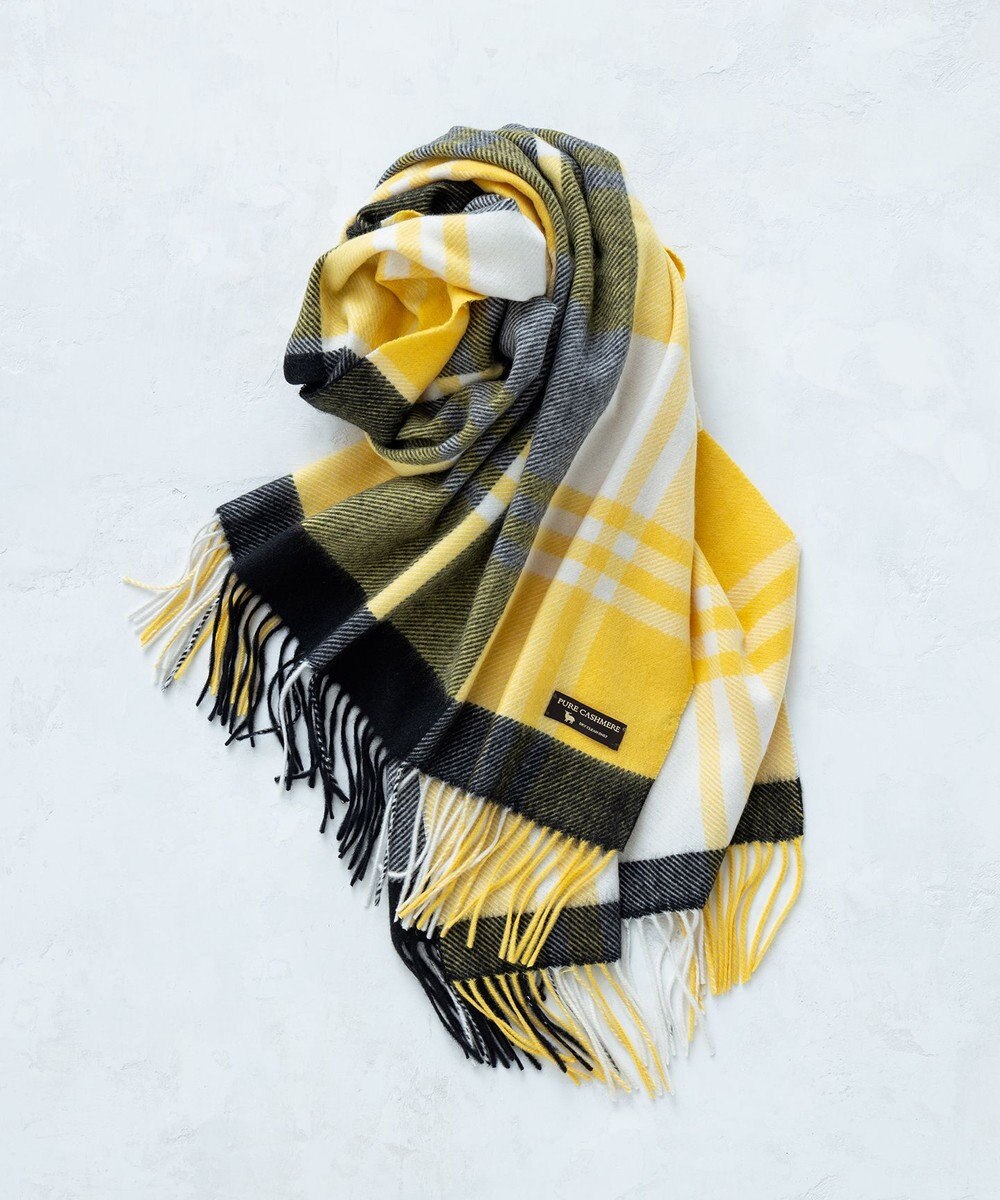 23区 カシミヤ チェック柄 ストール 