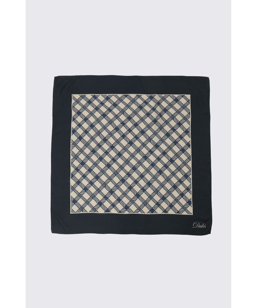 DAKS ウールシルクブレンドスクエアストール 