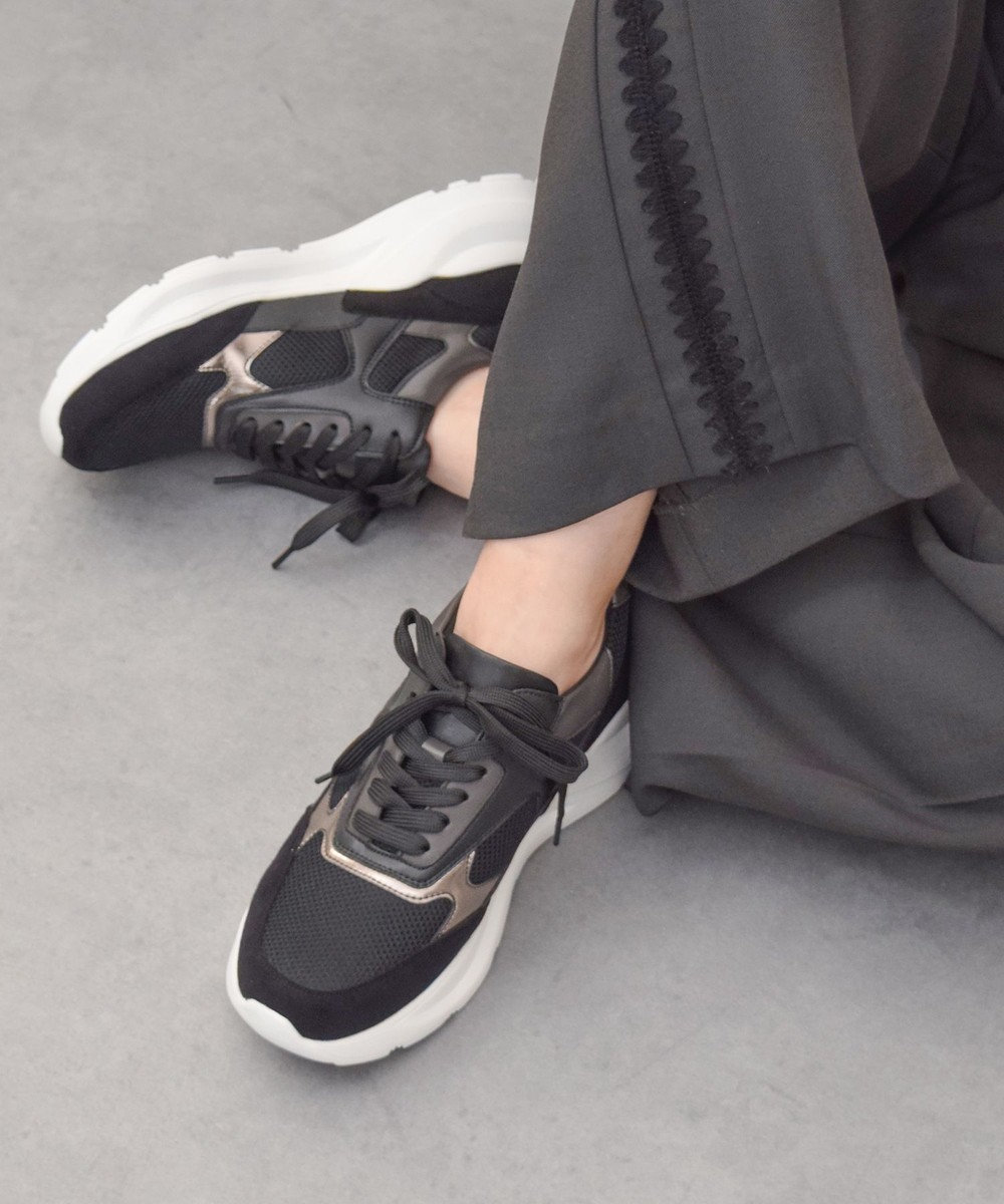 Bridget Birkin 【PARADIS COULEUR】異素材コンビレースアップスニーカー 