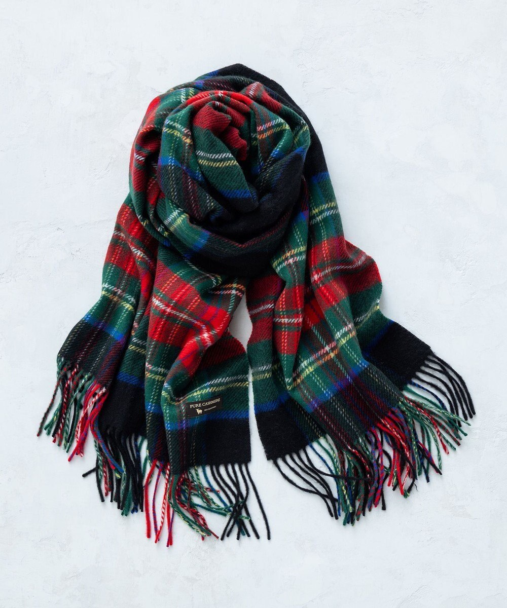 23区 カシミヤ チェック柄 ストール 