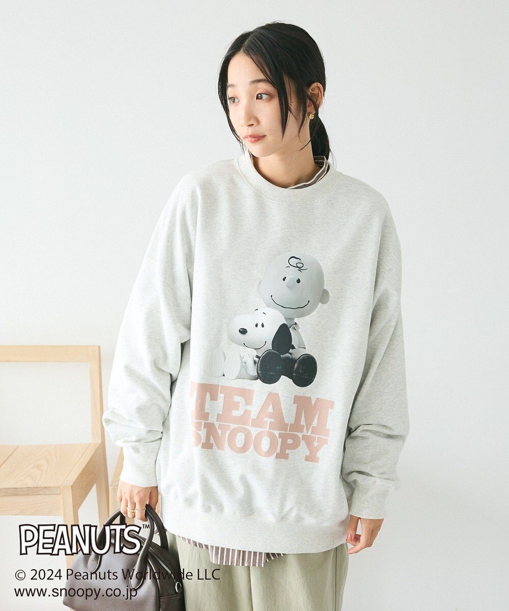 CRAFT STANDARD BOUTIQUE 【ＰＥＡＮＵＴＳ】プリントスウェット Oatmeal