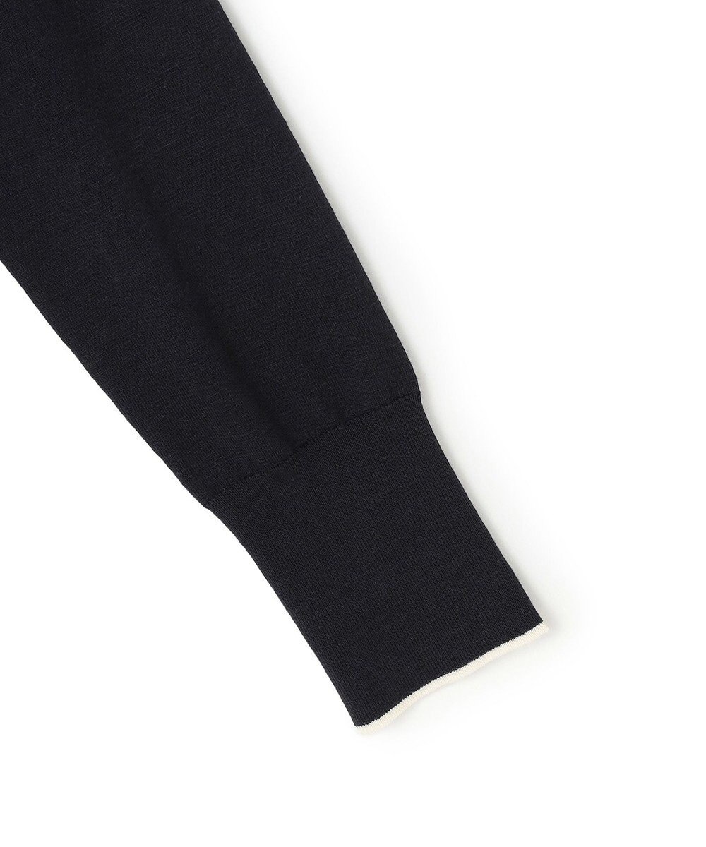 BEIGE， CHLOR / ウールシルクツイルドッキングVネックニット 