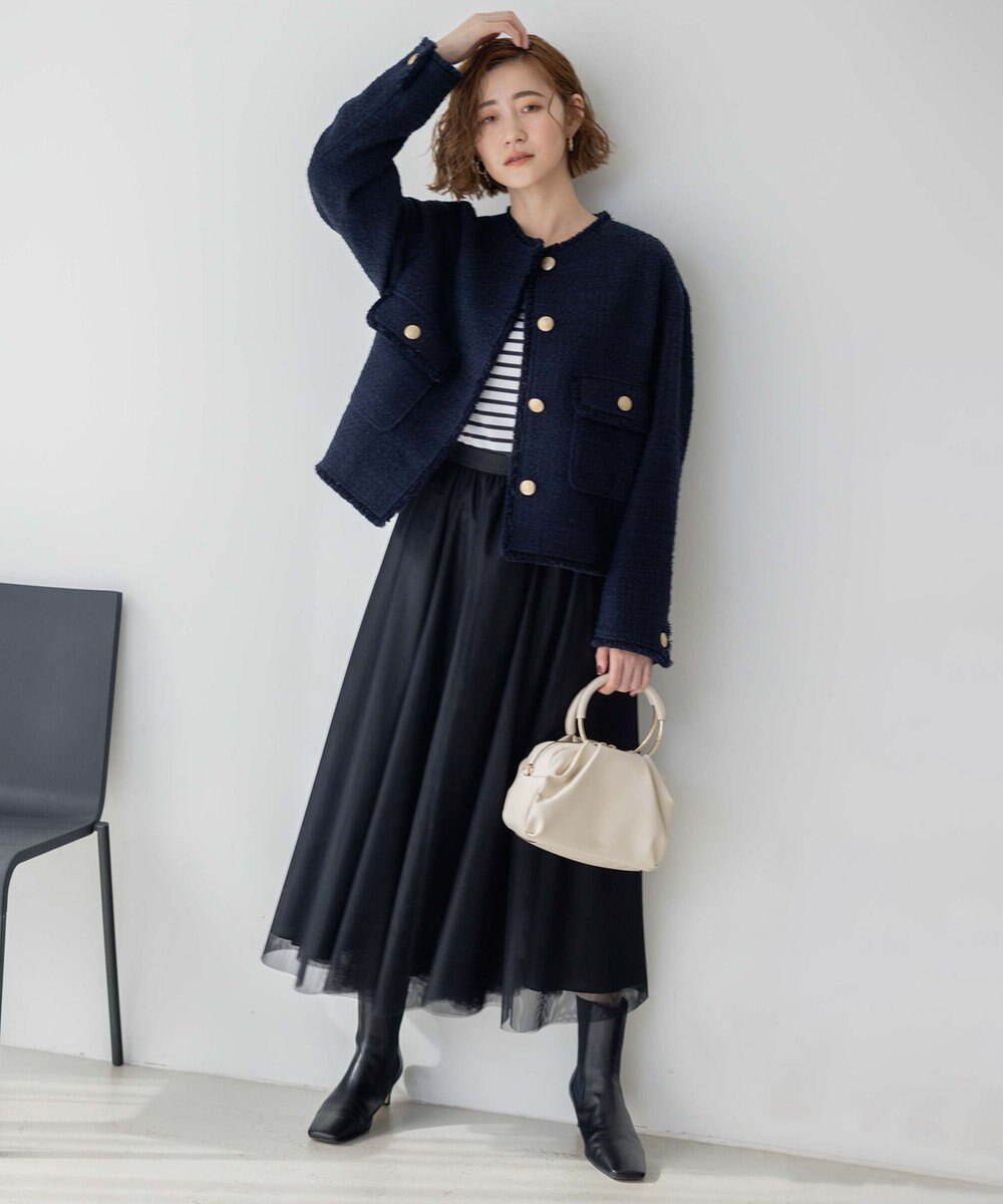 23区 L GIOLICA カラーミックスツイード ジャケット 