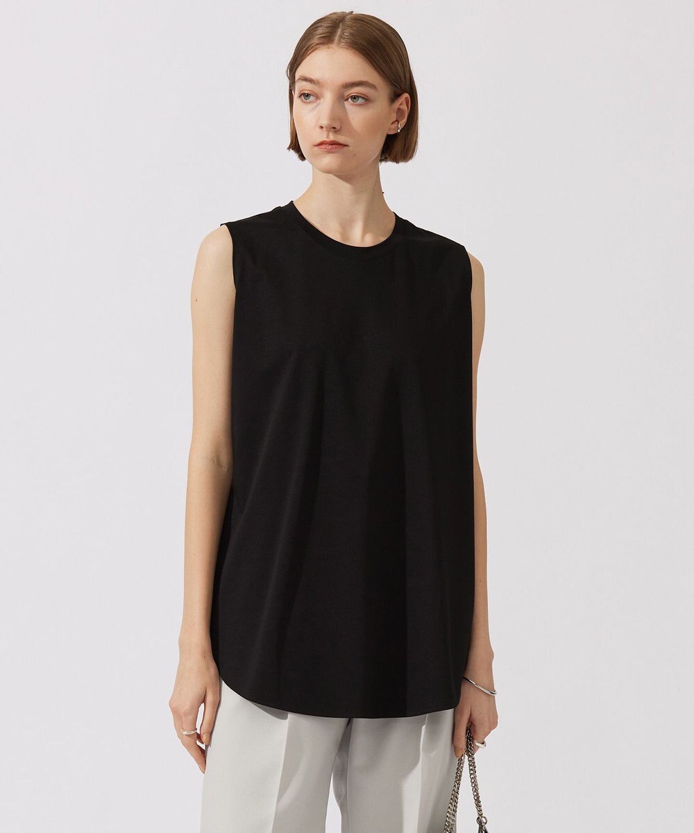 ICB L 【接触冷感・洗える】コンパクトスムース ノースリーブTシャツ 