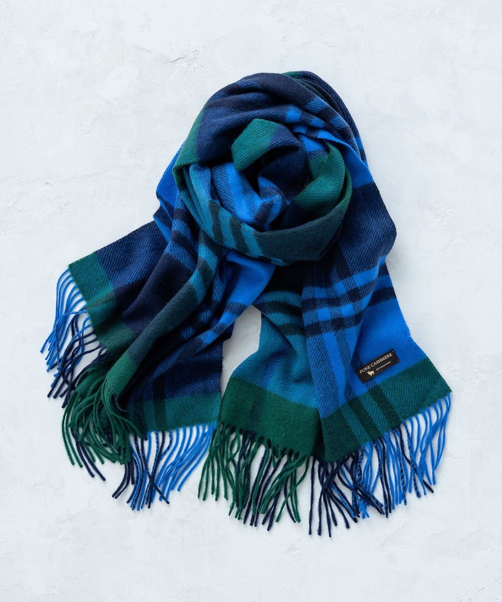 23区 カシミヤ チェック柄 ストール 