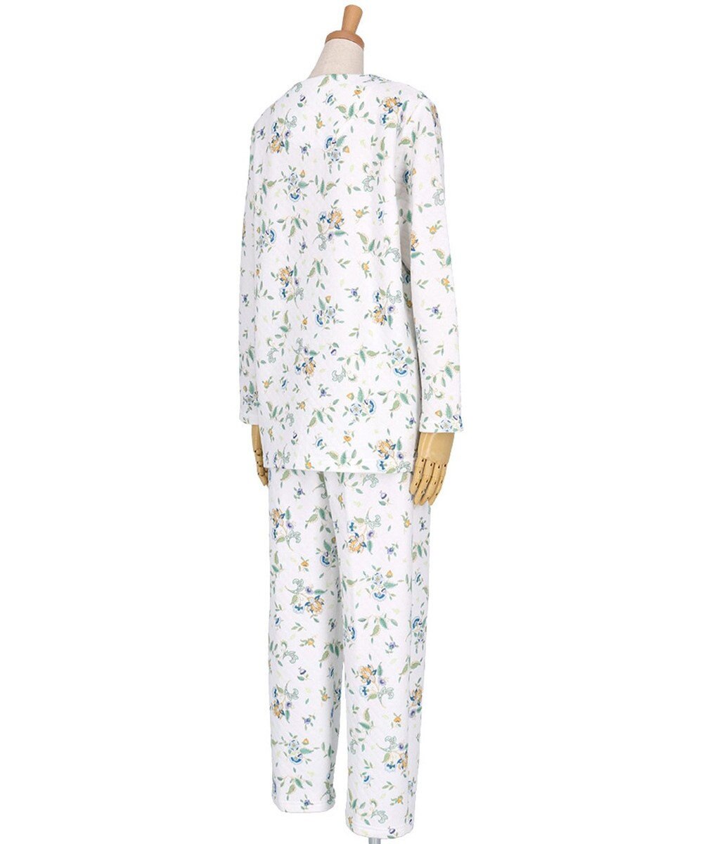 WACOAL ワコール_リラックス＆スリープ パジャマ キルトニット素材(本体) あったか 長袖 長ズボン ミントン レディース NDW458 /ワコール 