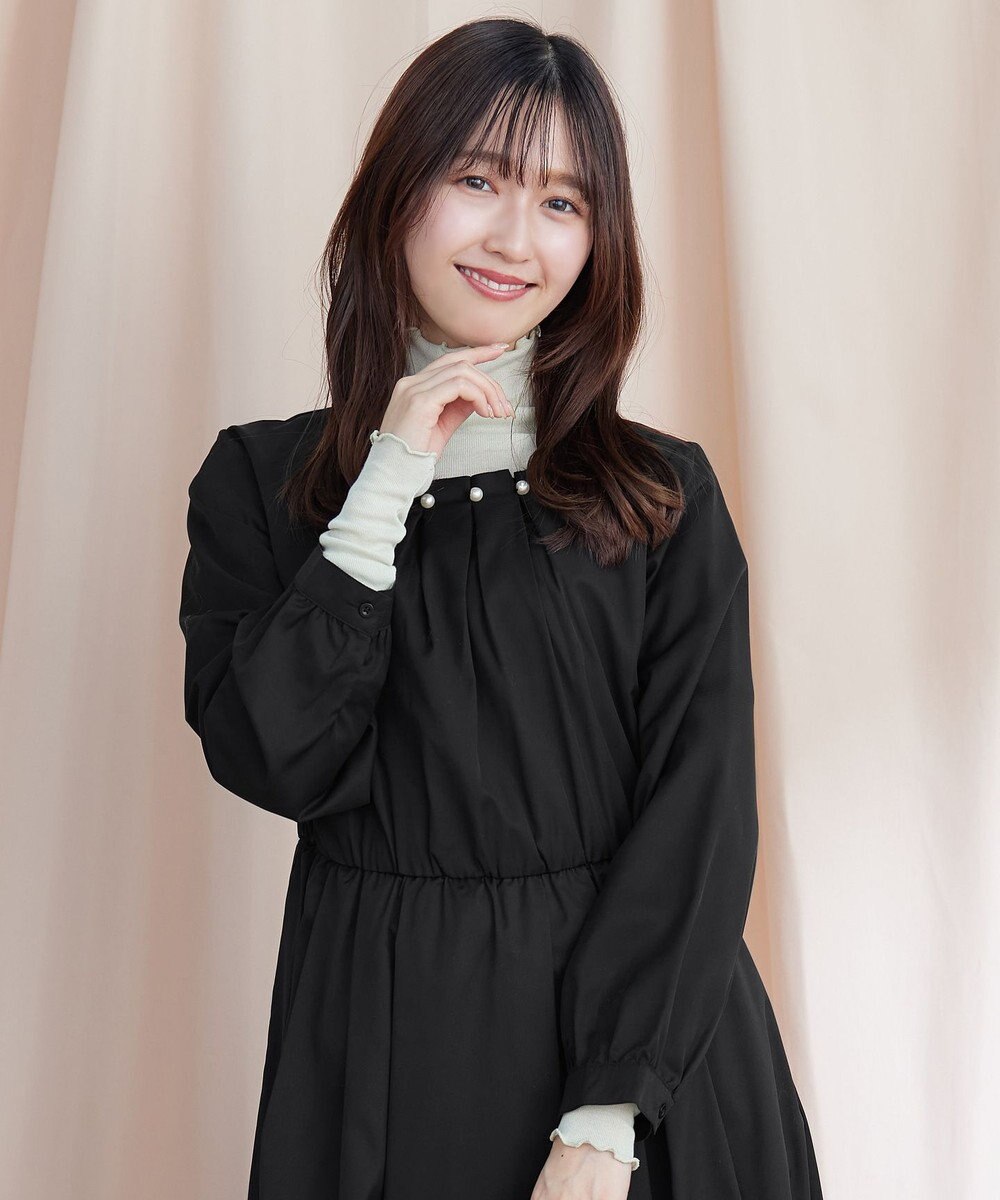 Tiaclasse 【洗える】タックパールワンピース 