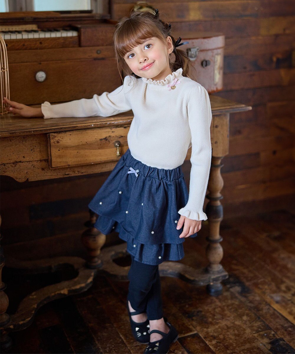 ANY KIDS 首フリルしあわせタッチニット 