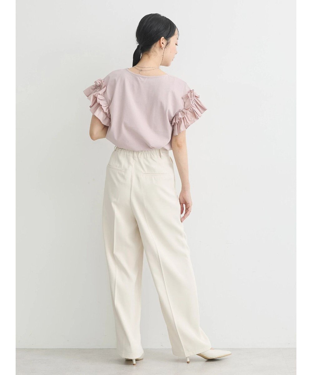 earth music&ecology フリルスリーブカットソー 