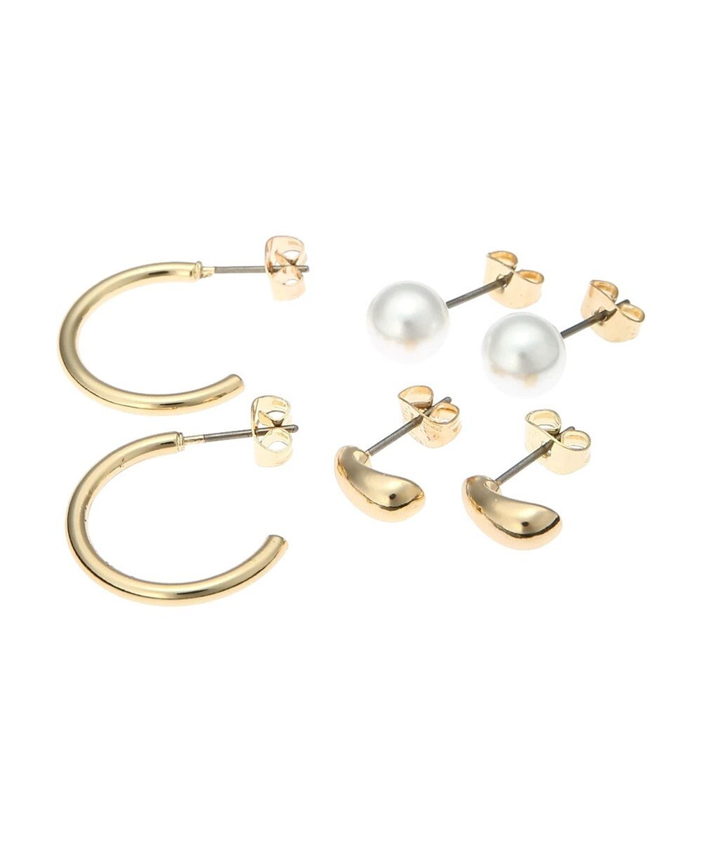 AMERICAN HOLIC ミニフープ・パールピアスセット 