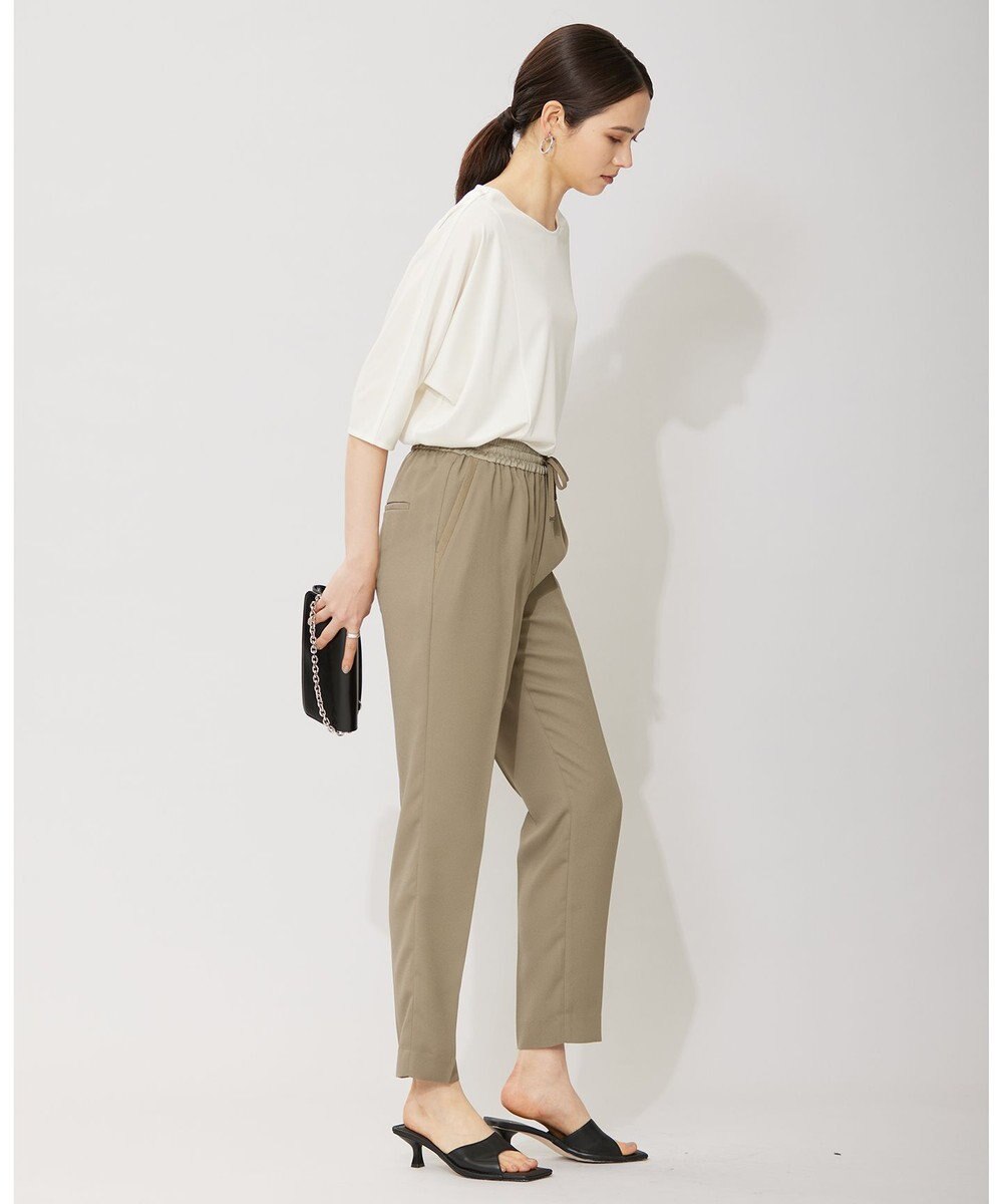 ICB 【洗える】トリアセサテンスムース 5分袖プルオーバー 