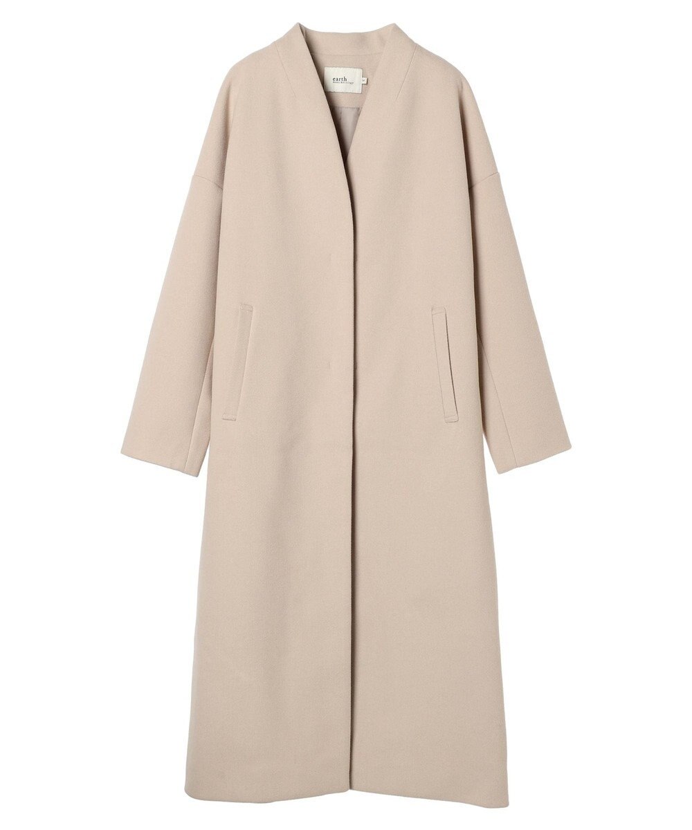 earth music&ecology Ｖネックノーカラーコート 