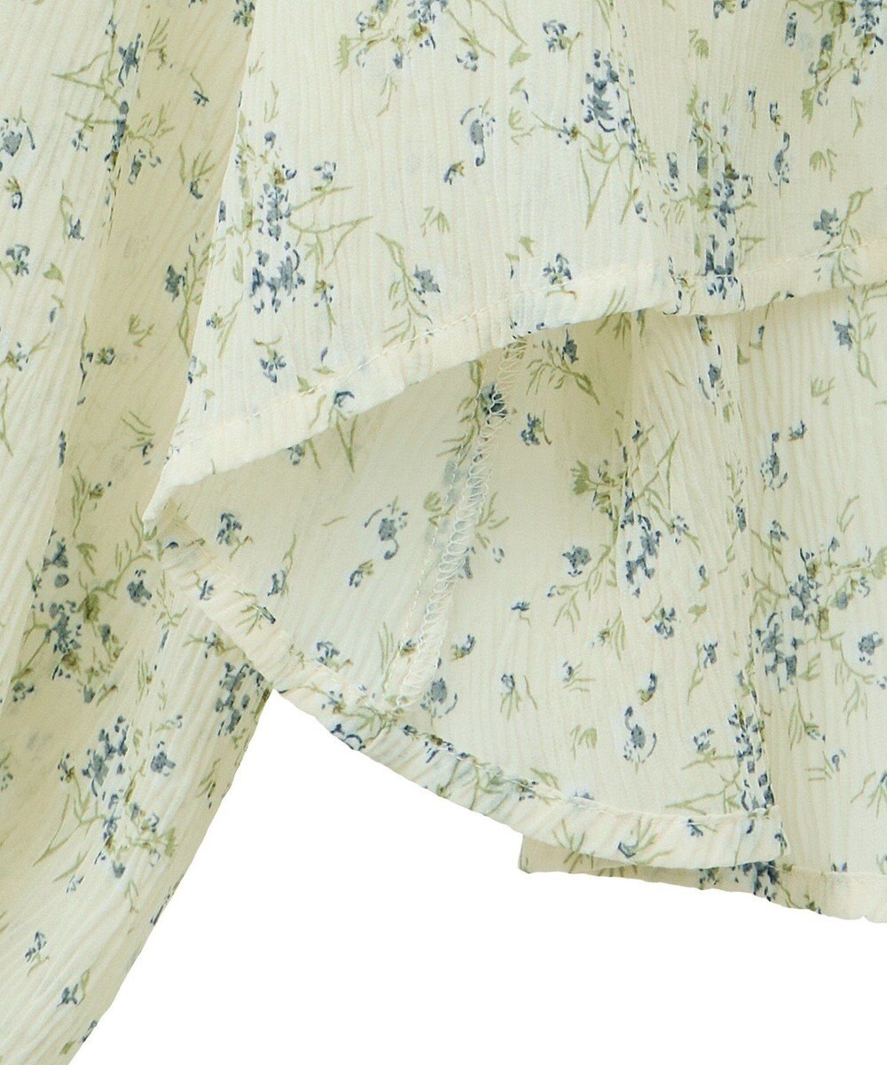 earth music&ecology ナローリボンくしゅくしゅギャザーブラウス 