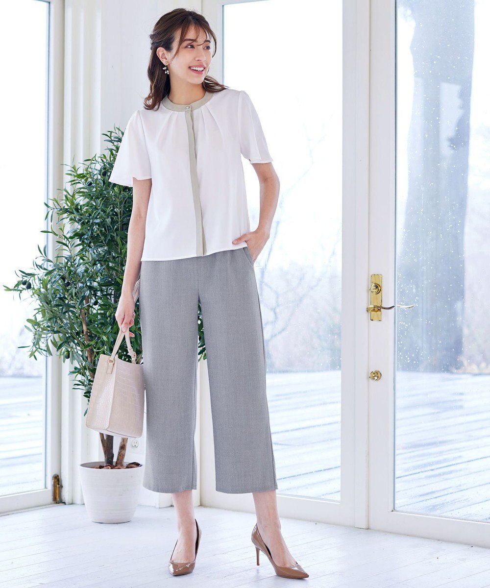 Tiaclasse 【新色追加・洗える】ストレートワイドパンツ 