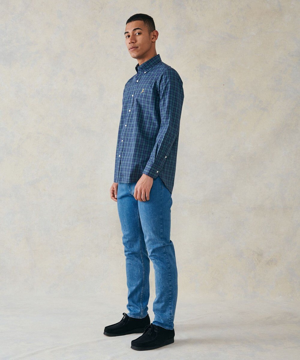 J.PRESS MEN 【WEB限定】ポプリンチェック J刺繍 シャツ/B.D 