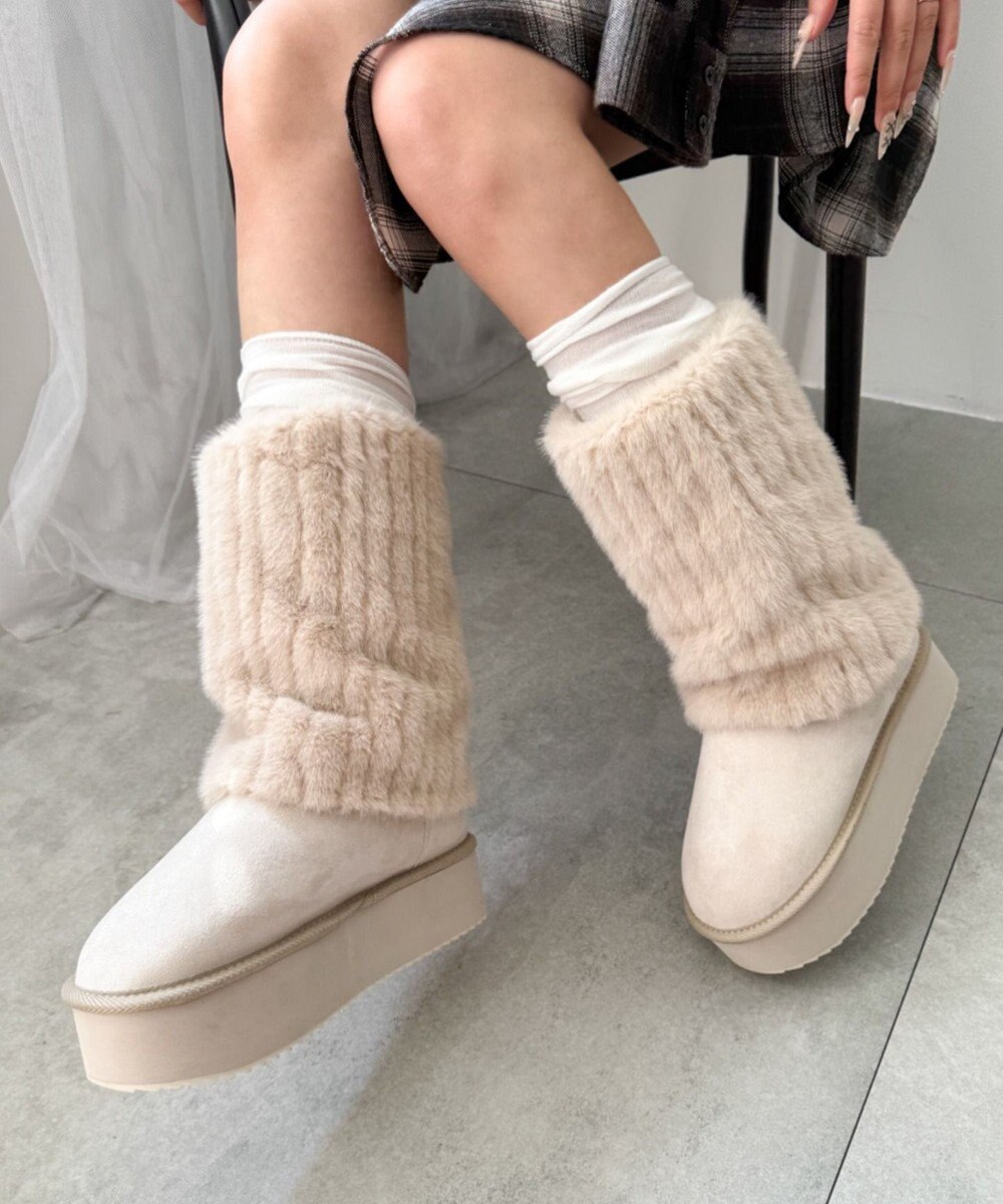 WEGO 【暖かい】2wayムートンタッチブーツ 