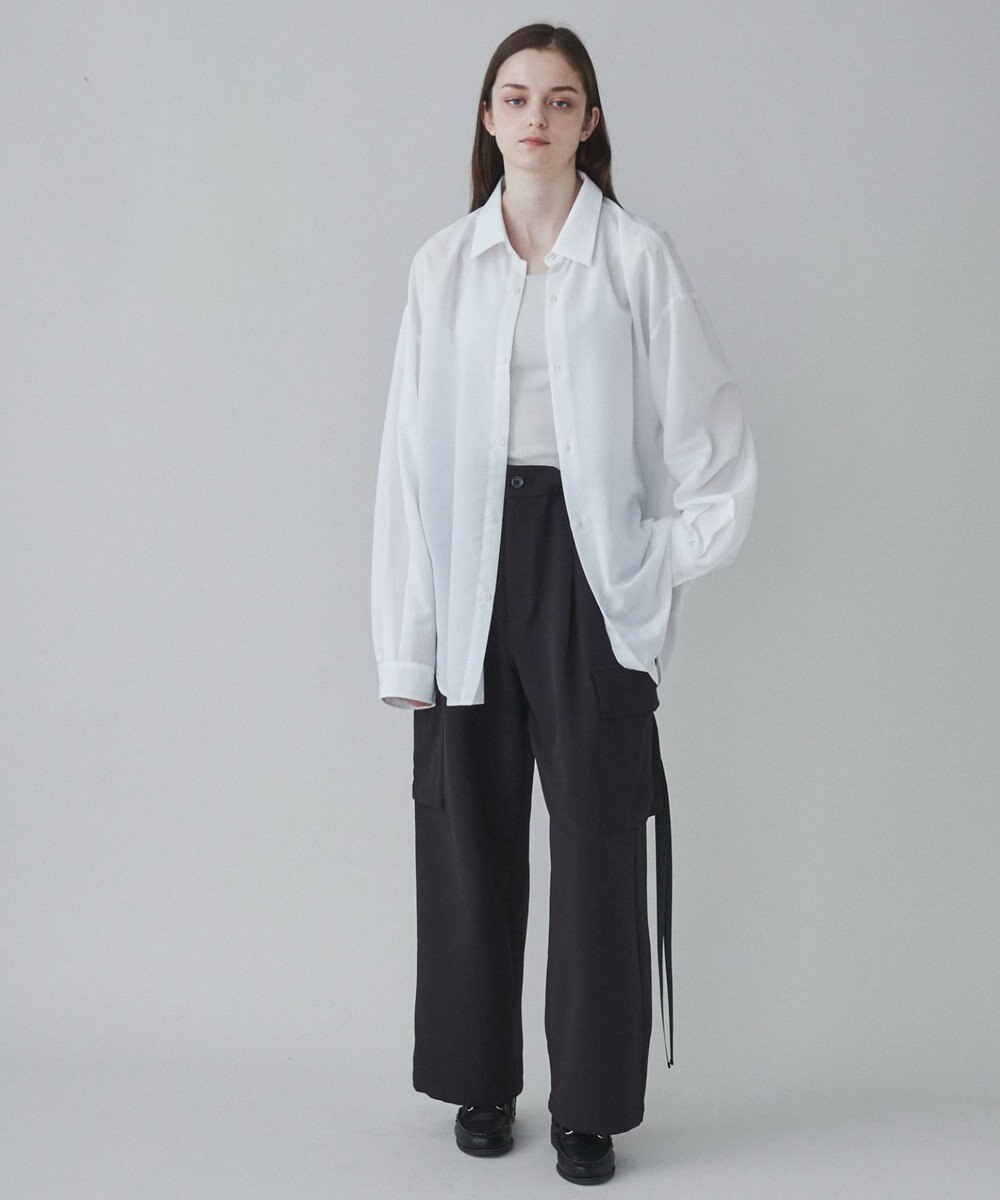 WEGO 【ユニセックス着用ITEM/SMLサイズ展開/冷房対策/紫外線対策】シアーBIGシャツ 