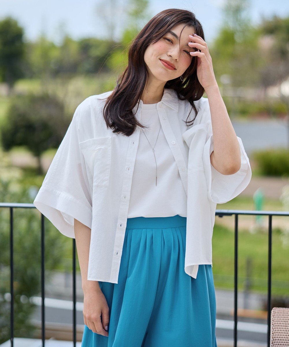 ANY 【手洗い可】コットンリネンブラウス 