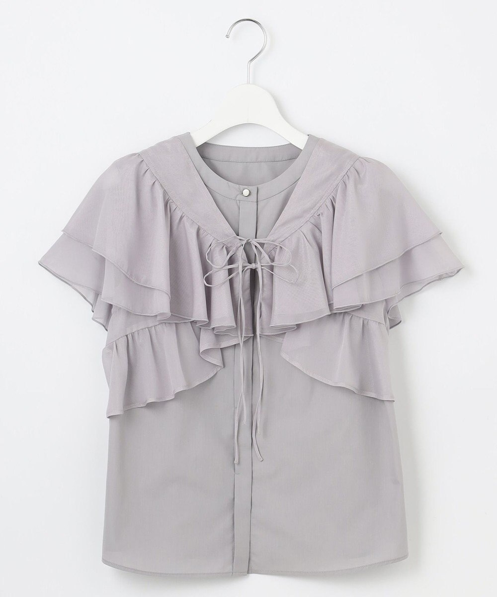 Feroux 【2WAY】フリルコンビ ブラウス 