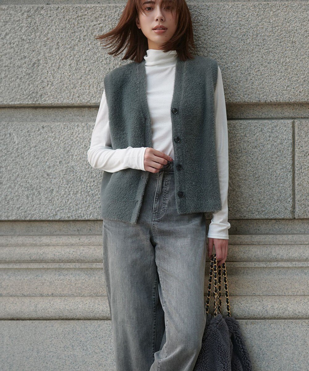 23区 VIOLAｄ’ORO エコムートン チェーンショルダー トートバッグ 