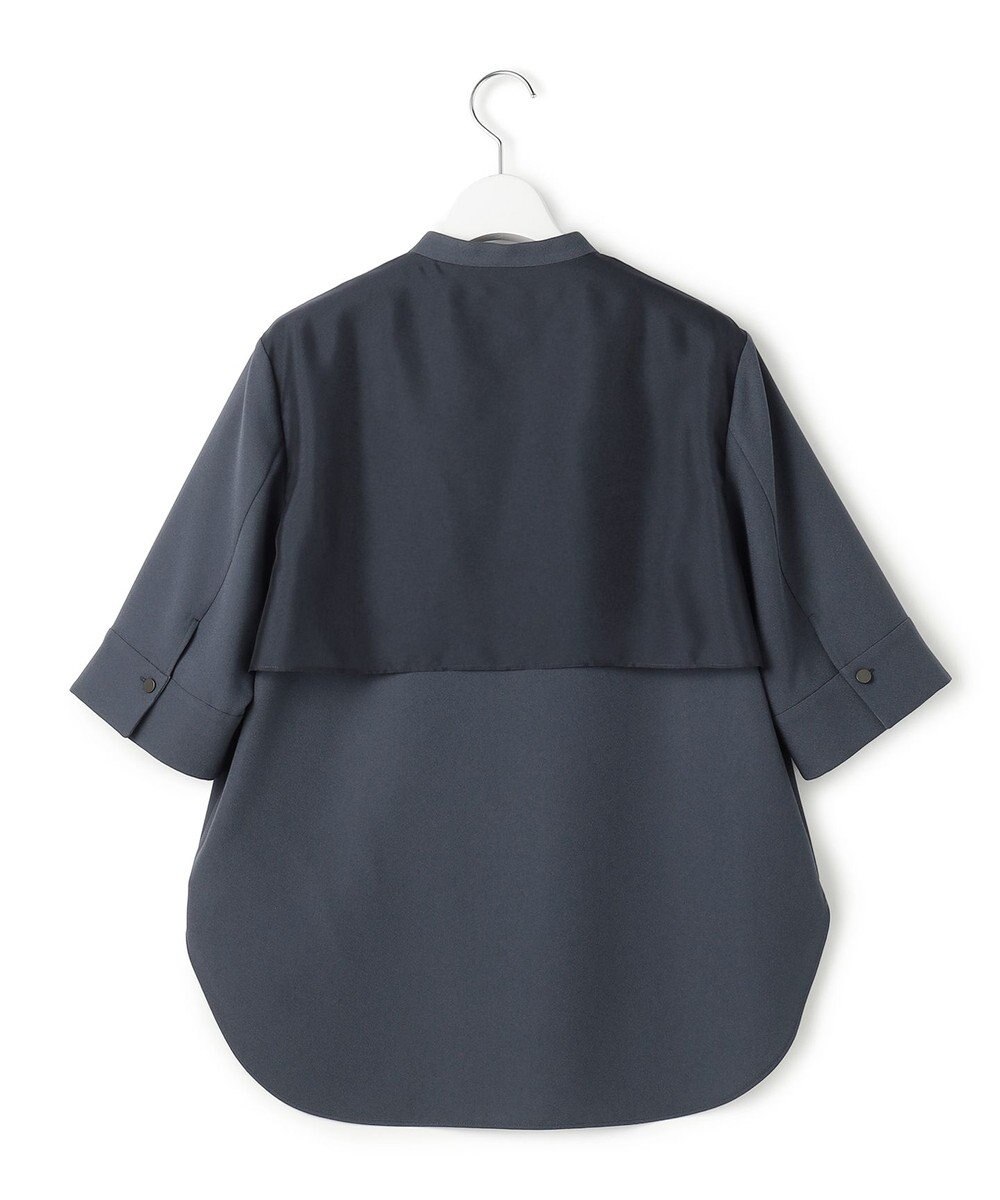 ICB L 【先行予約・WEB限定カラーあり】 FluidBackSatin バンドカラーシャツ 